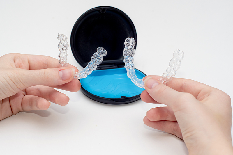 a pair of invisalign braces